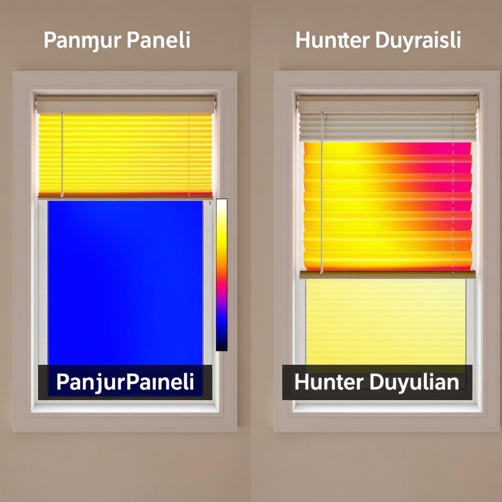 <realistic photo showing a side-by-side thermal camera comparison of PanjurPaneli (left) a